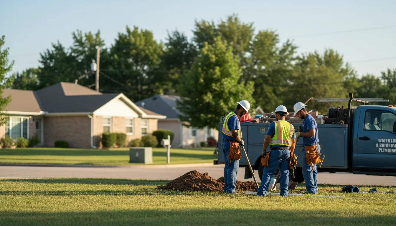 Residential water line and bathroom plumbing service in Dakota City, IA